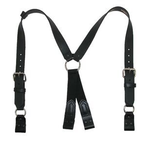 Boston Leather Leather Loop End Fireman Work Suspenders